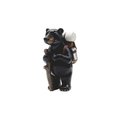 Trama 4.5 in. Animal World Traveller Bear Hiking with Back Pack Statue, Black TR2056567